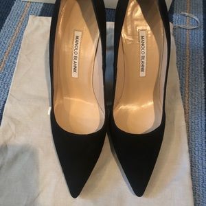 Manolo Blahnik Suede BB Pumps 105MM